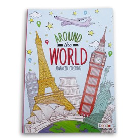 Around The World Landmarks Advanced Coloring Book - 40 Detailed Pages