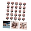 Totority 25Pcs Leather Billiard Cue Tips Durable Screw Replacement Tips