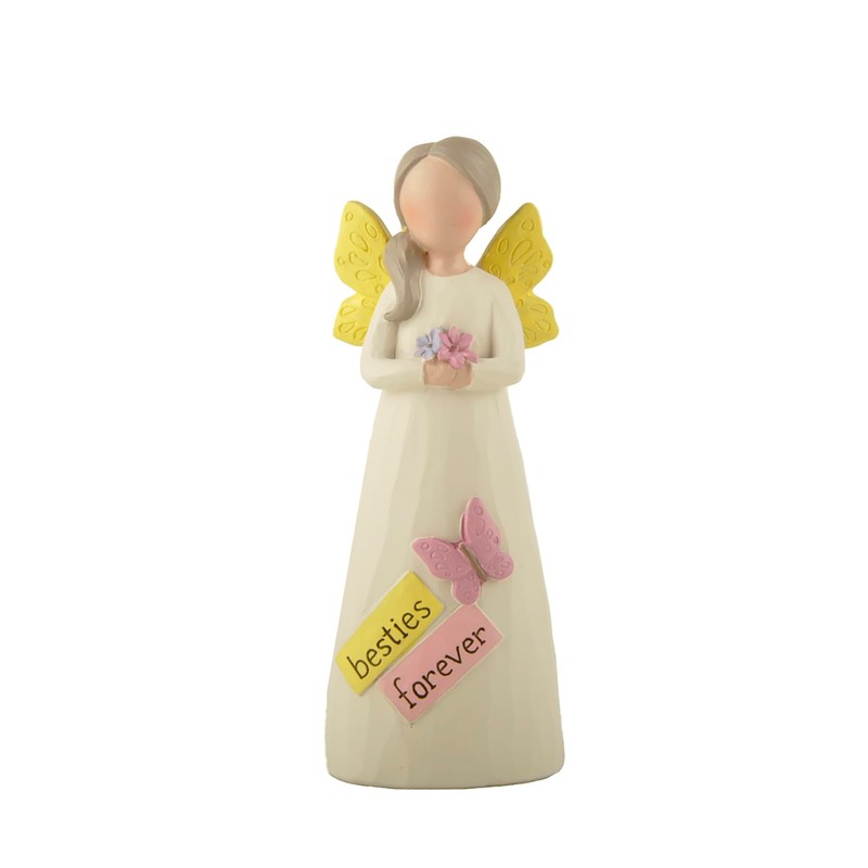 Feather & Grace Besties Forever Angel Figurine – Handcrafted Resin