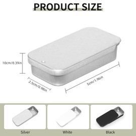SKYPIA Lip Balm Tins Slide Top Tin Containers for Lip Balm Crafts Storage Kit - 0.25oz 3 Pack (BLACK)