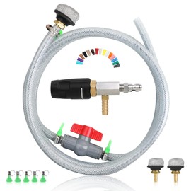 Magula Adjustable Long Range Pressure Washer Nozzle Kit, 4-4.5 GPM, with 1/4" Quick Connect & Chemical Injector Kit,40ft Spraying Distance,Includes 15FT Hose, Shut-off Valve,Filter, Reducing Corrosion