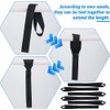 Walquicks 6 Pieces Black Soft Loop Tie Down Straps, Heavy