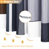BTTN Brown Fabric Shower Curtain - Geometric Shower Curtain Set