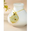 HPQQ Jade Bee Necklace for Women Sterling Silver Plated Gold