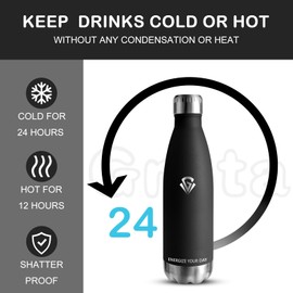 Grsta Stainless Steel Water Bottle, 750 ml, Sports Water Bottle, Leak-Proof, Thermos Flask, BPA-Free, Water Bottle for Sports,