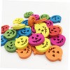 SEWACC DIY Wooden Buttons Set 100 Pcs Pumpkin Shape Colorful