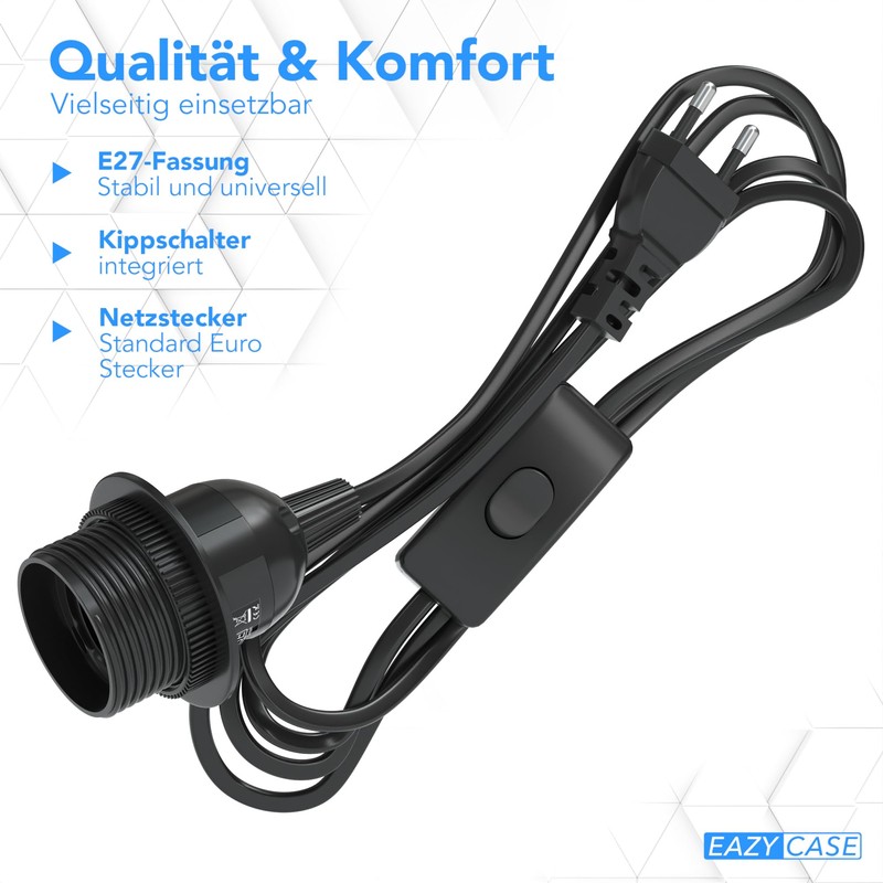 E27 Lamp Socket with 3.5 m / 5 m Cable,