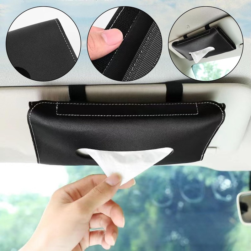 2 Pieces Of Car Tissue Box, Car Tissue Box Bracket,
