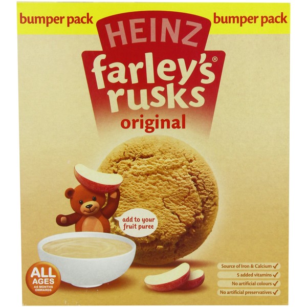Heinz Farley's Rusks, Original Flavor, 300g Boxes (Pack of 6)
