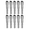 sourcing map 10pcs Hex Nut Driver Drills Bit 1/4" 6-Point