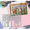 Tree Frame Square Metal Die Cuts,Spring Tree Flower Forest Cutting