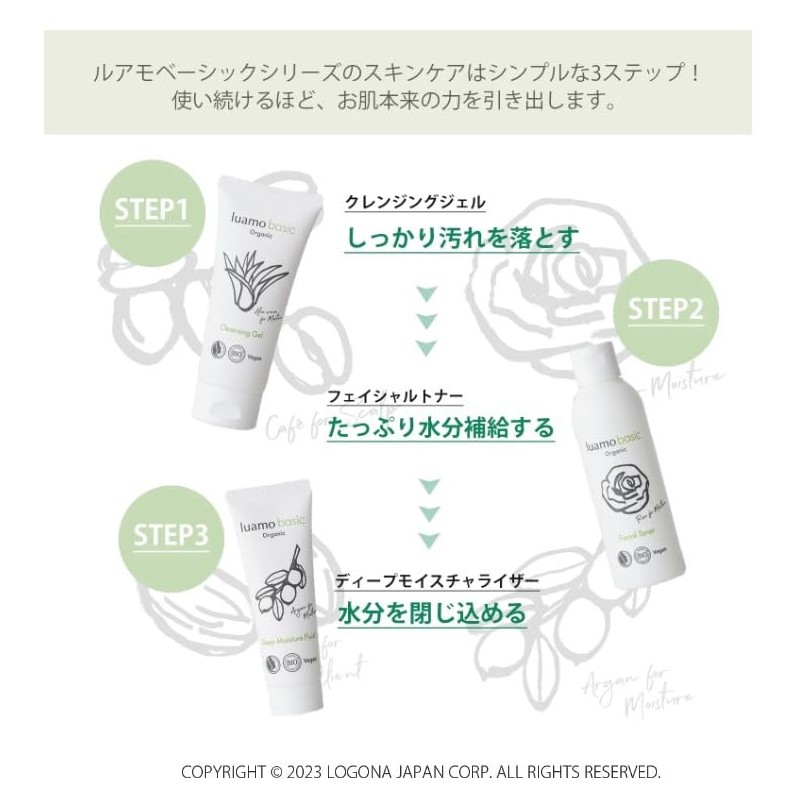 Ruamo Basic Skin Care Set [Cleansing Gel] [Lotion] [Cream Lotion]