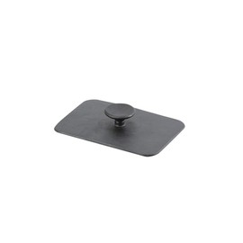 Pearl Metal HB-5497 Meat Press, Square Shape, Cast Iron, 7.1 x 4.9 in (18 x 12.5 cm), Sprout, Black