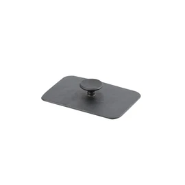 Pearl Metal HB-5497 Meat Press, Square Shape, Cast Iron, 7.1 x 4.9 in (18 x 12.5 cm), Sprout, Black