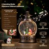 Lewondr Snow Globe for Christmas, Santa Claus Glitter Water Lantern