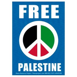 Free Palestine Peace Sign Social Justice Small Political Peace Sticker Decal