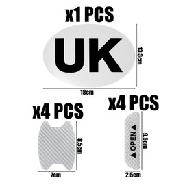 1 Stück Magnetic Car Sticker, 4 -Teilige Warntüraufkleber, 4 -Teiliger Griff -Schutzaufkleber, Britischer Autoaufkleber, Kreatives Magnetisches Logo, Autodekorationsaufkleber