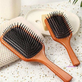 Mimi Shop Hair Scalp Wooden Paddle Anti-Tangle Mild Wood Wet Brush Mini Square Massage Brush Care