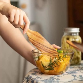 Skinny Spurtle,Wooden Sourdough Spatula,Sourdough Stirring Stick,Kitchen Utensils for NonStick Cookware (1)