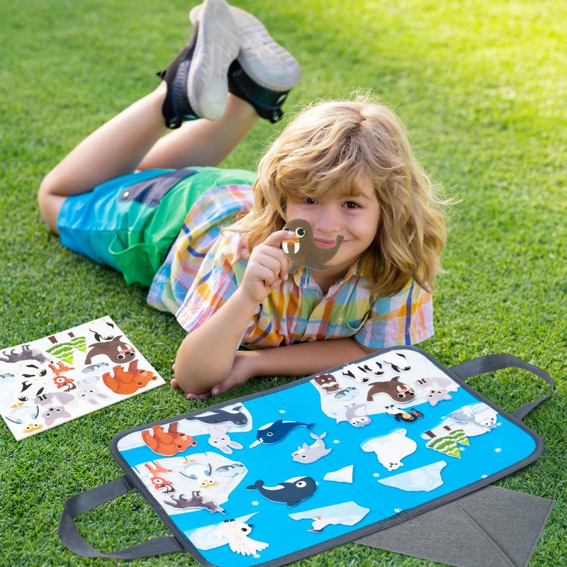 WATINC Travel Felt Board Story Set - 28PCS Portable Felt