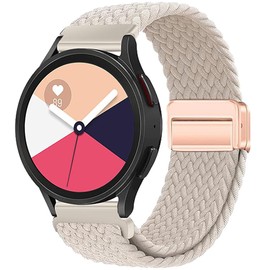 Magnetic Watch Strap for Garmin Vivoactive 5/3/Venu 2 Plus/Venu Sq 2, 20mm Bracelet Nylon Sport Replacement Band for Garmin Vivomove 3/Style/Luxe/HR, Forerunner 245/645 Music