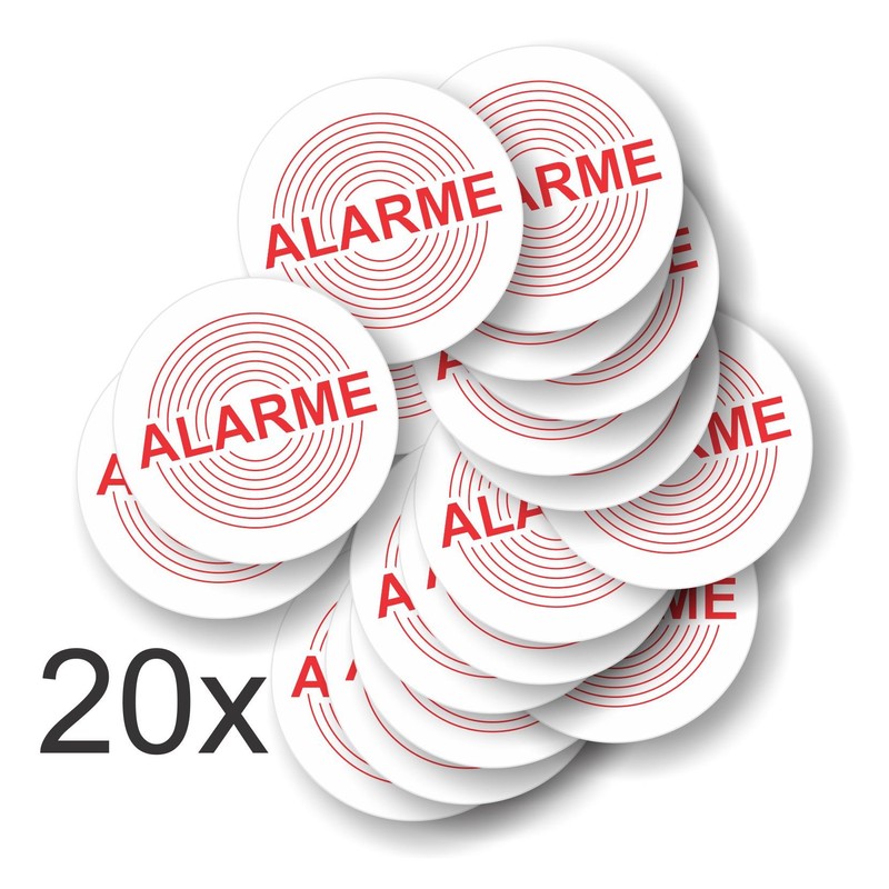 Decooo.be High Quality Outdoor Alarm Stickers (Rain, UV,...) - Round