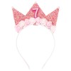 SuPoo 7th Birthday Crown and Sash - Pink Birthday Headband
