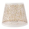 Lamp Shade E27 E26 White Carved Flower Pattern Iron Modern