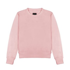 Southpole Women's Basic Fleece Crewneck, Light Pink, Large