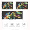 FENOCHE T-rex Dinosaur Tyrannosaurus Watercolor Satin Pillowcase Soft Silky Pillow