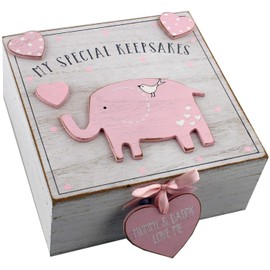Oaktree Gifts Baby Girl Wooden Memories Keepsake Box Vintage Style …