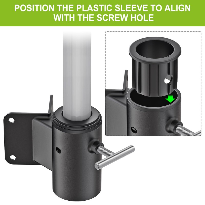 Dolibest Deck Umbrella Mount with Plastic Sleeves - Patio Umbrella