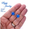 Capri Blue Earrings Made with Genuine Austrian Crystals, 10mm Royal