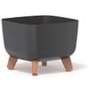 Prosperplast Gracia Square Flower Pot with Removable Legs Including Insert