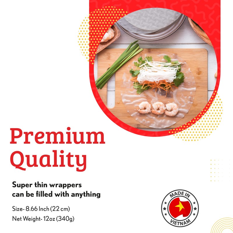 Cathay Fresh Spring Roll Rice Paper Wrappers, Rice Paper Wrappers