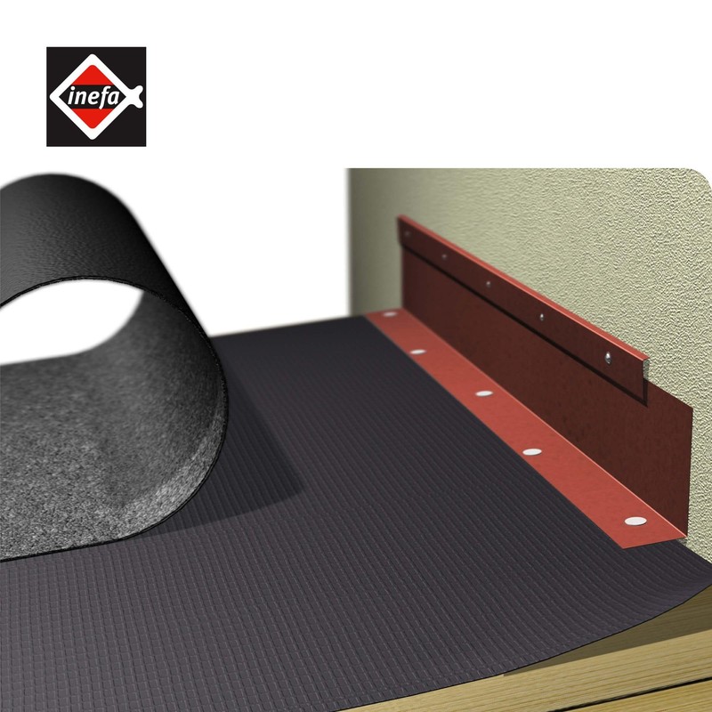 INEFA Angle Sheet Roof without Waterfold Aluminium 200 cm, Silver,