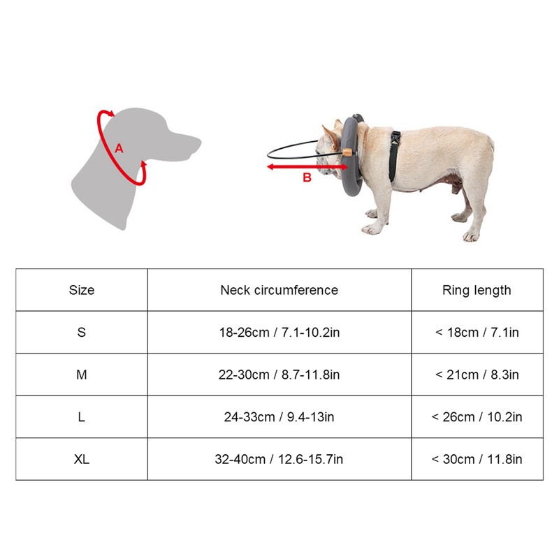 Blind Dog Collar Lightweight Adjustable Protective Ring Anti Collision Blind