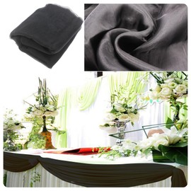 Pmnzdy 135 x 500 cm Organza Tulle Wedding Curtain Wedding Arch Decorative Ribbon Tulle Fabric Table Runner Sold by the Metre DIY Table Decoration for Photography Party Background Wedding Birthday