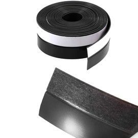 LLPT Weather Stripping Silicone Door Seal Strip 1.4” x 26 Feet Black Weather Stripping Tape with Adhesive for Door Sealing Window Gap to Block Cold or Hot Air Leaking in Room (WB146)