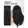 WIGER Layered Wavy Wig with Bangs Middle Part Glueless Curtain