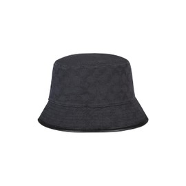 Coach Womens Signature Jacquard Bucket Hat, Stone 1941 Saddle