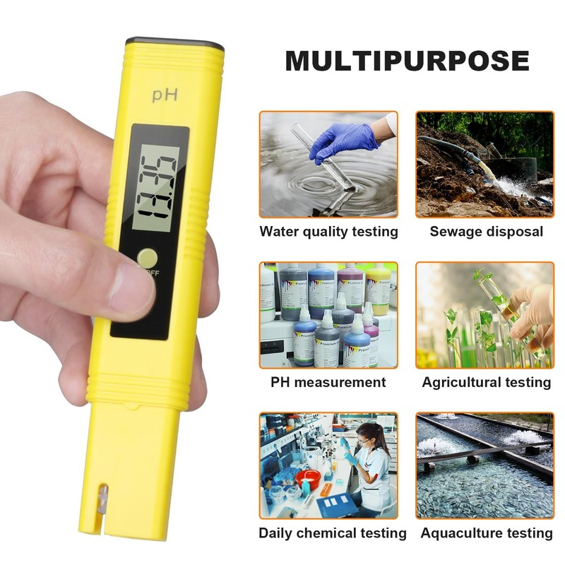 Digital ph Meter, 0.00-14.00 High Precision pH Pen, Auto Calibration