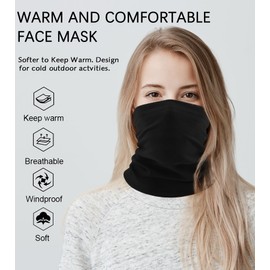GoxRunx Winter Neck Gaiter Warmer, Soft Fleece Face Mask Scarf (Blue)