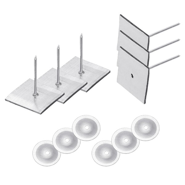 PATIKIL 30mm Self Stick Insulation Pins, 100Sets 0.95in Washers Aluminum