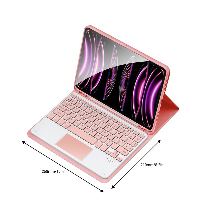 Wireless BT Keyboard USB Keypad with PU Leather Protecting Case