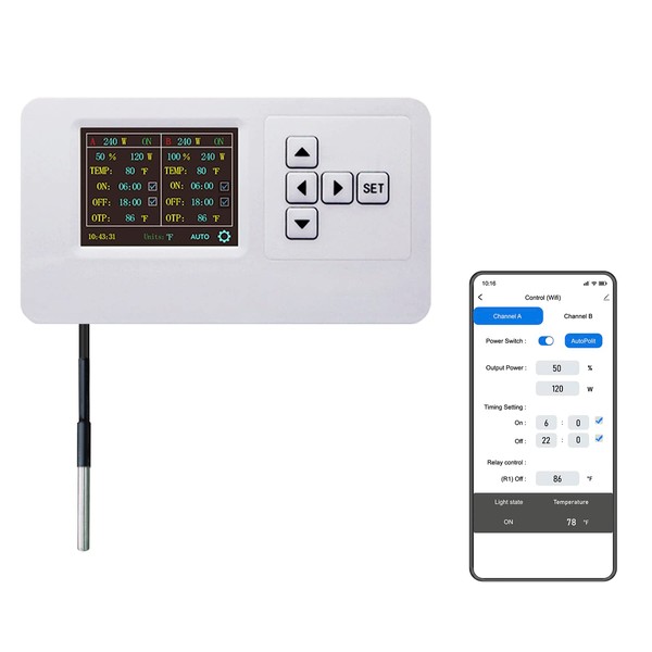VABIRA VBR-C200 Grow Light Controller WiFi 0-10V Timing ON |