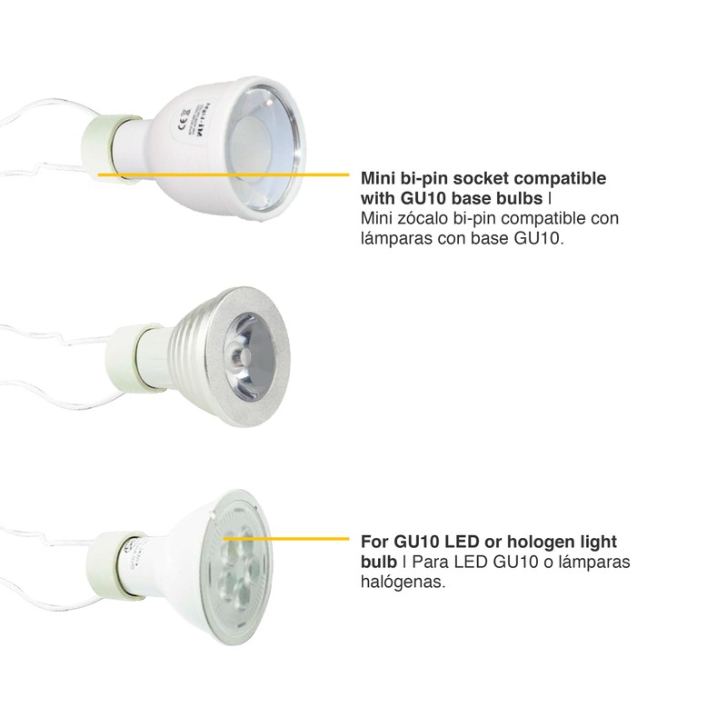 GU10 Base Socket 6 Pack Ceramic Socket Lamp Connector with