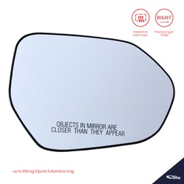 Spieg Passenger Side Mirror Glass for Toyota Camry 2018-2024, Corolla 2020-2024, Prius 2016-2020 Heated w/Backing Plate | Right Side View Mirror Compatible with OE 87902-06180