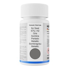 MG PRIME Autolack Lackstift Set für Seat S7U / H2 Gris Sombra Perlado Metallic/Sombragrau Metallic Basislack Klarlack je 50ml