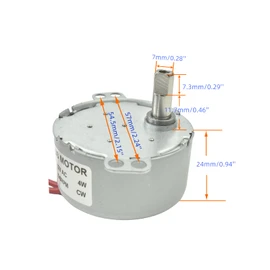 CHANCS Synchronous Motor Micro Motor TYD-50 12V AC 5-6RPM Wire Shaft 19 mm Fixed Rotation CW Electric Gear Motor for Puppets